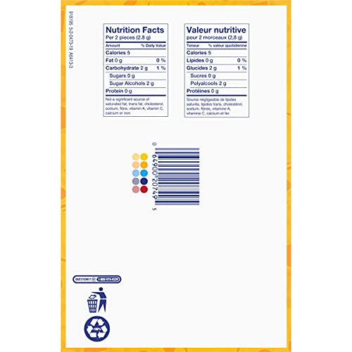 Canadian Imported Sugar-Free Juicy Fruit Gum, 360 Pieces