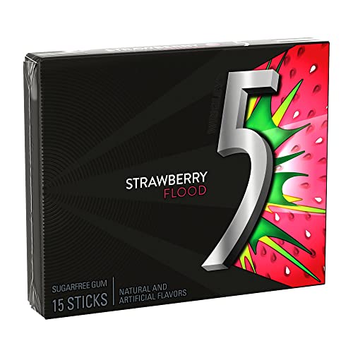 15 Stick Bulk Pack of Sour Strawberry Gum - Sugar Free