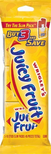 Juicy Fruit Original Gum, 45 Count, 4.28 Oz