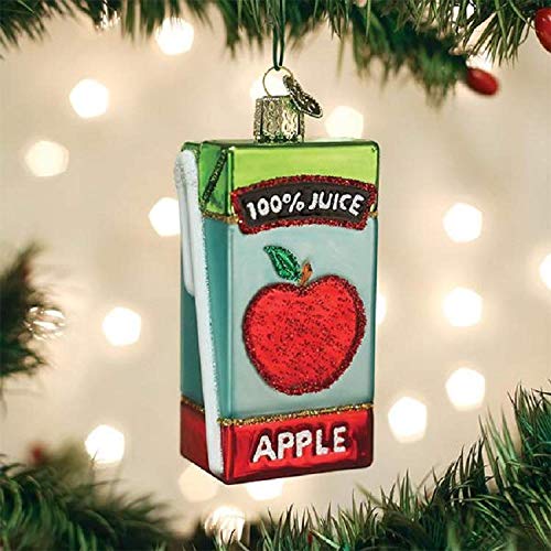 Vintage Christmas Apple Juice Ornament