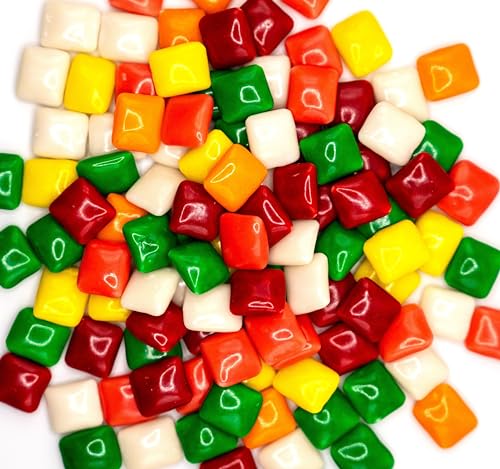 DM Sweets Assorted Rainbow Fruit Flavored Chiclet Gum - 400 Pieces Yellow