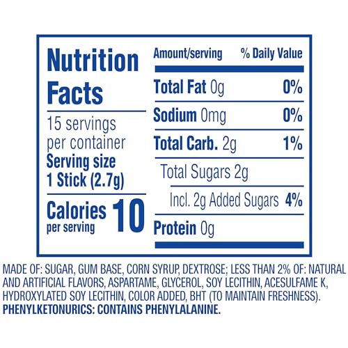 Wrigley Juicy Fruit Chewing Gum, 15 Sticks per Pack (10 Pack Box)