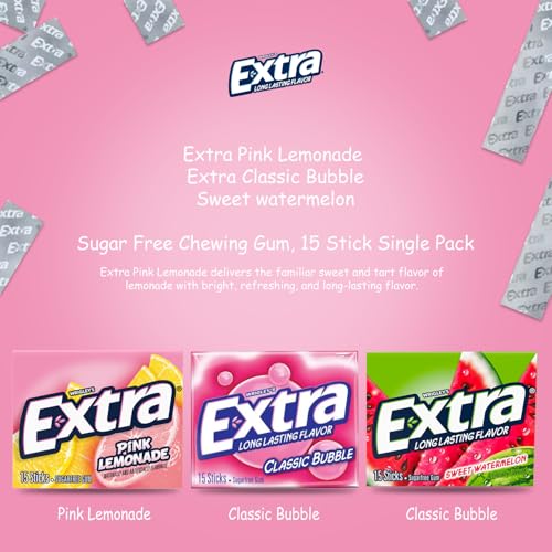 Bitetwist Assorted Fruit Flavors Sugar Free Gum, 3 Flavors, 3 Packs Each (9 Pack)